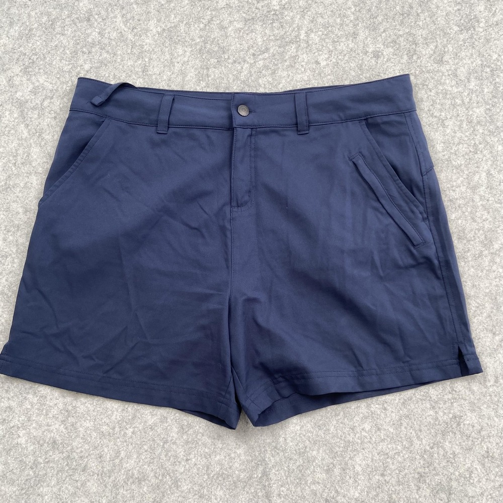 Magellan Outdoors Shorts Mens L (36x5) Blue Microfiber Lined Drawstring Casual